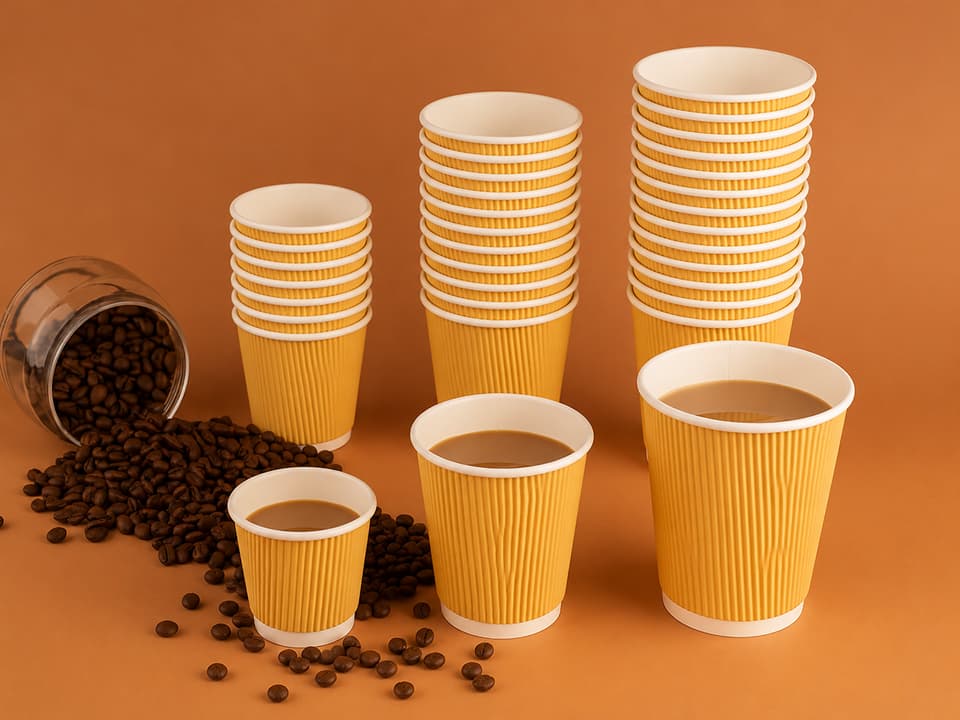 Disposable Ripple Glass for Hot Coffee - 150ml | 200ml | 250ml