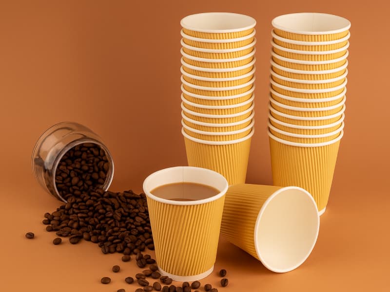 Disposable Ripple Coffee Glass | Paper Cups - 150ml | 200ml | 250ml