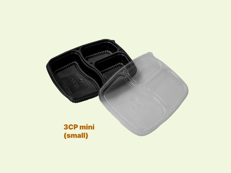 Packing Meal Tray - 3 Mini Compartments (3CP Mini)